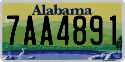 AL license plate 7AA4891