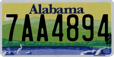 AL license plate 7AA4894