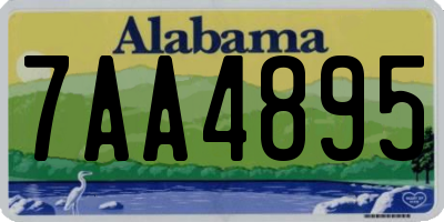 AL license plate 7AA4895