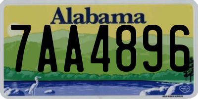 AL license plate 7AA4896