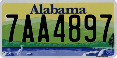 AL license plate 7AA4897