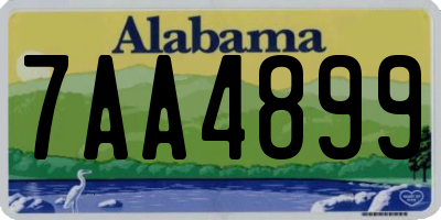 AL license plate 7AA4899