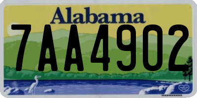 AL license plate 7AA4902