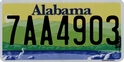 AL license plate 7AA4903