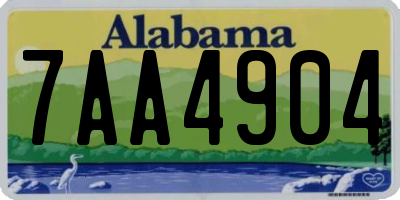 AL license plate 7AA4904
