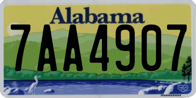 AL license plate 7AA4907