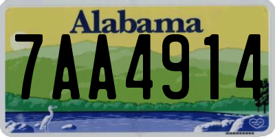 AL license plate 7AA4914