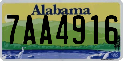 AL license plate 7AA4916