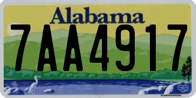 AL license plate 7AA4917