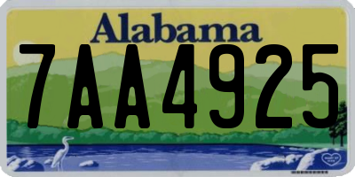 AL license plate 7AA4925
