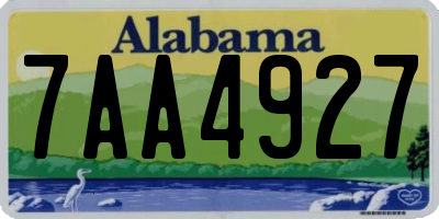 AL license plate 7AA4927