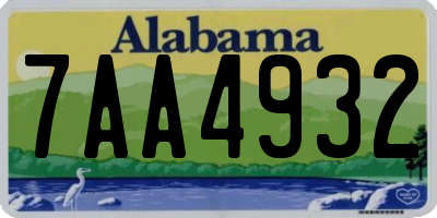 AL license plate 7AA4932
