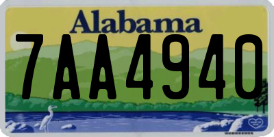 AL license plate 7AA4940