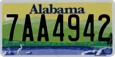 AL license plate 7AA4942