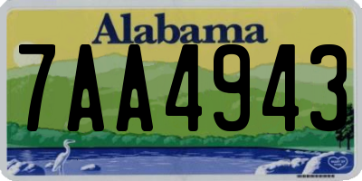 AL license plate 7AA4943
