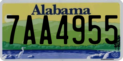 AL license plate 7AA4955