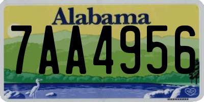 AL license plate 7AA4956