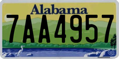 AL license plate 7AA4957