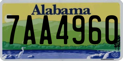 AL license plate 7AA4960
