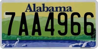 AL license plate 7AA4966