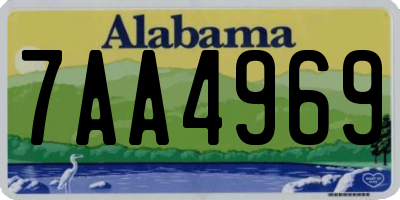 AL license plate 7AA4969