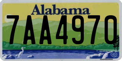 AL license plate 7AA4970