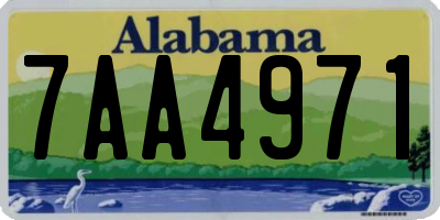 AL license plate 7AA4971