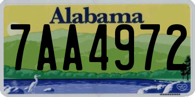 AL license plate 7AA4972