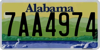 AL license plate 7AA4974