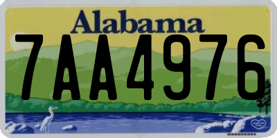 AL license plate 7AA4976