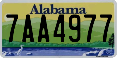 AL license plate 7AA4977
