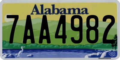 AL license plate 7AA4982