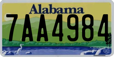 AL license plate 7AA4984