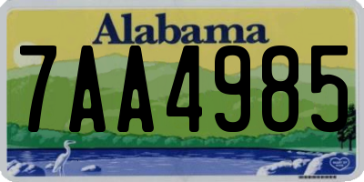 AL license plate 7AA4985
