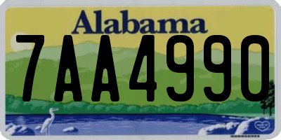 AL license plate 7AA4990
