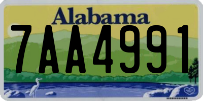 AL license plate 7AA4991
