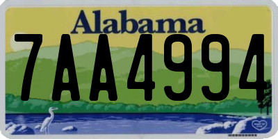 AL license plate 7AA4994