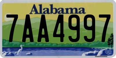 AL license plate 7AA4997