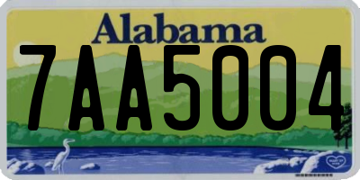 AL license plate 7AA5004