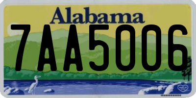 AL license plate 7AA5006