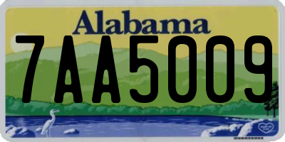 AL license plate 7AA5009