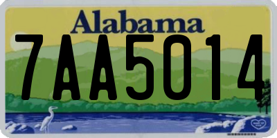AL license plate 7AA5014