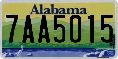 AL license plate 7AA5015
