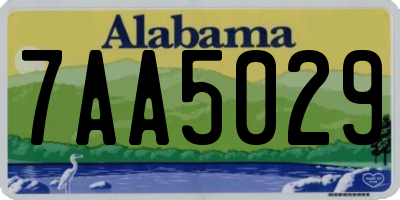 AL license plate 7AA5029