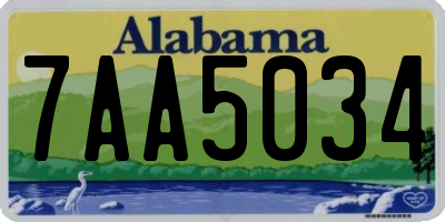AL license plate 7AA5034