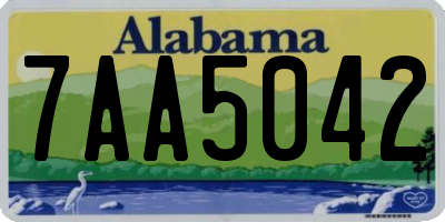 AL license plate 7AA5042