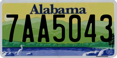 AL license plate 7AA5043