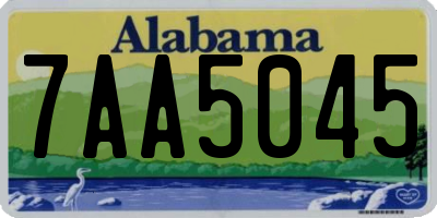 AL license plate 7AA5045
