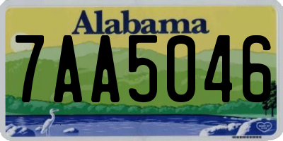 AL license plate 7AA5046