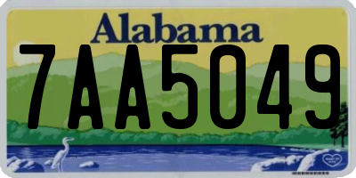 AL license plate 7AA5049